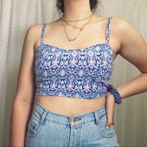 Hollister multi print bralet crop top